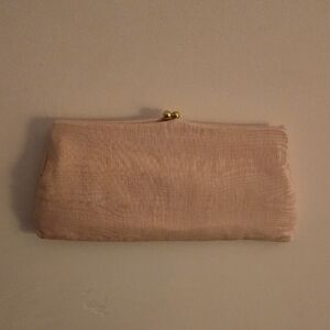 Vintage Beige Clutch with Gold Accent